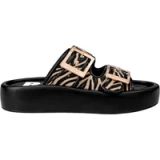 BUFFALO Muiltjes 'Evelyn Ari' beige / zwart