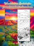 Wunderschöne Landschaften zum Ausmalen für Erwachsene: Antistress-Malbuch