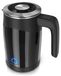 Arendo waterkoker Mini, 0,5 liter, 1100 W, waterkoker voor reizen en kleine huishoudens, 5 temperatuurstanden, kleurendisplay, dubbelwandig, deksel met afdichtring, zwart