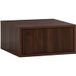 Vs Venta-stock Table De Chevet Flottante 1 Tiroir En Mélamine 15mm Design Suspendu Moderne Finition Effet Noyer Glissières Métalliques