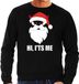Bellatio Decorations Shoppartners Bv Devil Santa Kerst sweater zwart voor heren - Maat M