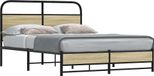 Maison Exclusive Lit exclusif - Structure de lit sans matelas, dimensions 140x200 cm, en panneaux de particules imitation chêne Sonoma
