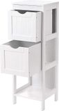 Nancy's Armoire de salle de bain 89 CM Blanc - Armoire avec 2 tiroirs - Meuble de salle de bain