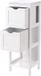 Nancy's Armoire de salle de bain 89 CM Blanc - Armoire avec 2 tiroirs - Meuble de salle de bain