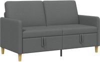 vidaXL Sofa met opbergruimte Donkergrijs 152 x 78 x 87 cm Polyester