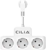Multiprise - Câble multifonction - 2000 W - 10/16 A AC 230 V - Blanc et Noir