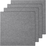 Vevor Peel and Stick Carpet Tiles 24" X 24" Self-Adhesive Carpet Floor Tiles Soft Padded Carpet Tiles DIY Installation for Bedroom Living Room (9 Pieces, Light Grey)