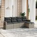 Maison Exclusive - Ensemble de meubles de jardin 5 pièces avec canapé et coussins, gris clair, en polyrotin
