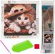 MARTOM Diamantmozaïek Kitty Kat, 3D-schilderij