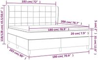 vidaXL Boxspring met matras, stof, donkergrijs, 180x200 cm
