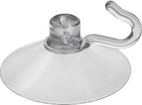 Merkloos / Sans marque Vkf Renzel B.V. Zuignap met haak van kunststof 5 cm - 5x - Wit
