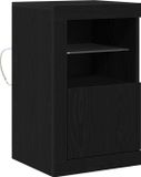 vidaXL LED Dressoir 41 x 37 x 67 cm Bewerkt hout Zwart Eiken