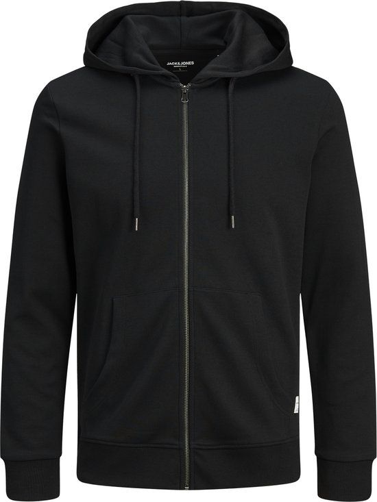 JACK&JONES JJEBASIC SWEAT ZIP HOOD NOOS Men's Sweatshirt - Size XXL - Black