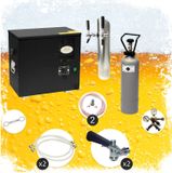 AS-40 Ensemble complet - Tireuse à bière - 2 robinets - Refroidisseur à bain-marie - Tireuse domestique - Refroidisseur de bière - avec coupleur de fût type A, type S