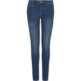 Armani Exchange Essentiel voor dames, 5 zakken, logo-patch, jeans, blauw, 29, middenblauw, één maat