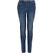 Armani Exchange Essentiel voor dames, 5 zakken, logo-patch, jeans, blauw, 29, middenblauw, één maat