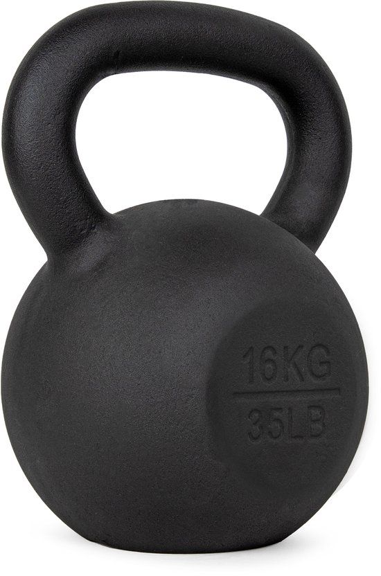 VirtuFit Kettlebell Pro - 16 kg - Black - Cast Iron