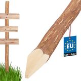 KOTARBAU Hazelaar Hekpalen - Palissade Tuinafscheiding Ø 7 cm x 120 cm - Geslepen Houten Palen - Natuurlijk Rond Hekpaal - Hekpalen Hazelaarhout - met U-krammen