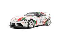 Solido Toyota GR Supra #36 Moderne sportcoupé, racing-design, startnummer, multi-spaakwielen, Diecast modelauto, wit-rood-groen, 1:18