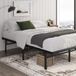 Zinus Justin Bed 90 x 190 cm - Hoogte 36 cm met opbergruimte onder het bed - Metalen platform bedframe - Zwart