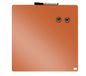 Nobo Mini Magnetisch Whiteboard Tegel Gekleurd - 360mmx360mm - Inclusief Whiteboard Marker en Magneten - Oranje