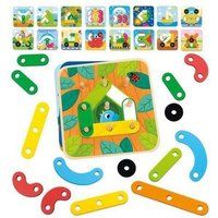 Spel van vormen om te reproduceren en te creëren Montessori zwart
