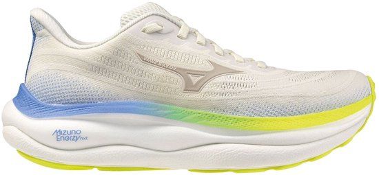 Mizuno Wave Sky 9 Hardloopschoenen Dames Wit/Blauw/Geel Maat 38