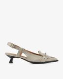 VIA VAI Lea Aileen Slingbacks Dames - Leer - Grijs - Maat 39