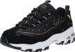 Skechers Dames D'Lites-Floral Days' sneakers, zwart, 38 EU