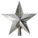 Gerimport Mini kerstboom piek - ster - zilver - kunststof - 14,5 cm