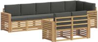 vidaXL Ensemble de canapé d'extérieur 8 pièces Blanc et anthracite Polyester