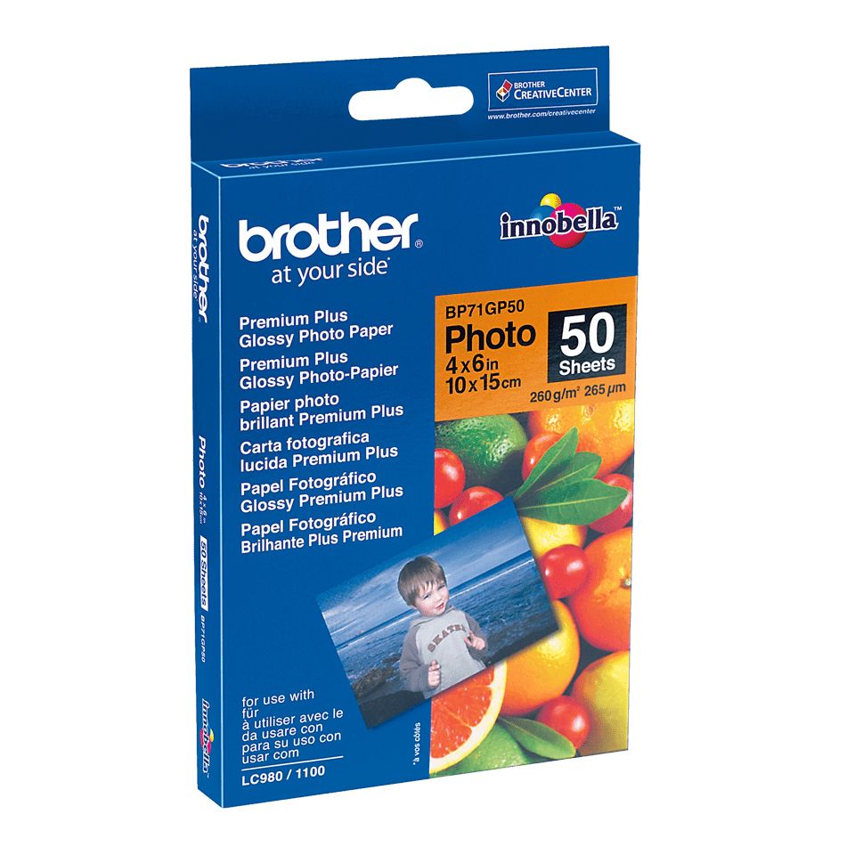 Brother BP71GP50 Premium Glossy Photo Paper - 10x15cm / 50 vellen