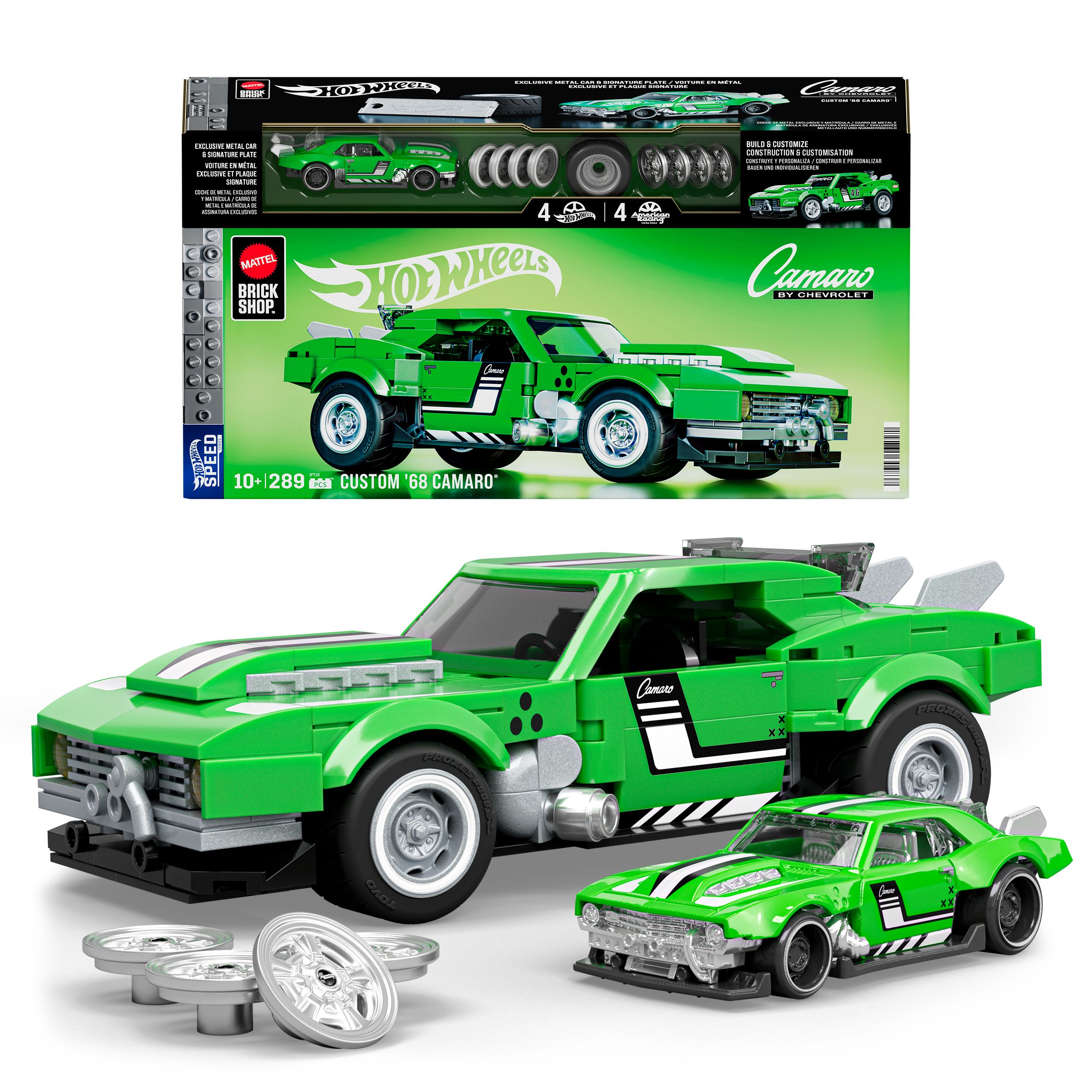 Mattel Brick Shop Hot Wheels Speed Serie - Custom '68 Camaro - Bouwspeelgoed - 289 Onderdelen