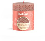 Bolsius Stompkaars Rustiek Print Misty Pink - 8 cm / ø 7 cm
