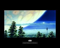 Komar Wandafbeelding | Star Wars Classic RMQ Yavin Lookout | Kinderkamer, Jeugdkamer, Decoratie, Kunstdruk | zonder lijst | WB168-50x40 | Maat: 50 x 40 cm (breedte x hoogte)