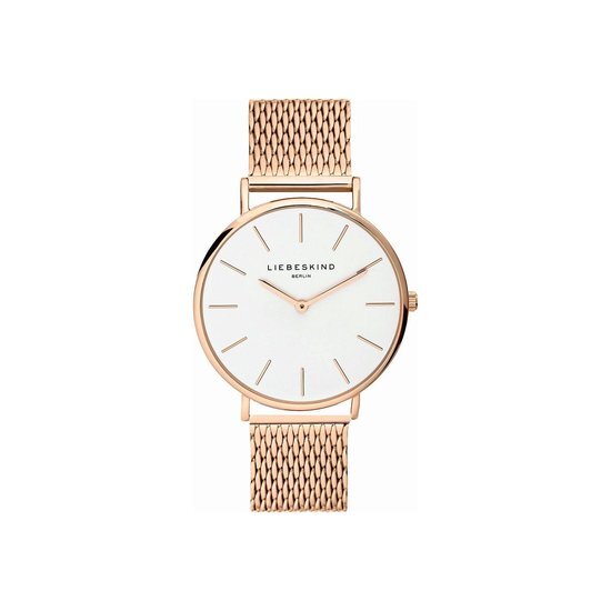 Liebeskind Berlin LT-0155-MQ, Dames Horloge, 38mm, Roségoud/Wit