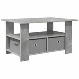 vidaXL Salontafel Beton Grijs 77 x 55 x 42 cm Bewerkt hout