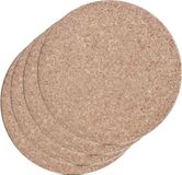 Zeller Pannenonderzetter - 4x - kurk - rond - D17 cm - tot 220 graden - lichtbruin