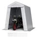 VEVOR Abri de Jardin, 183x183 cm, Tente de Rangement, avec Porte à Fermeture Éclair Enroulable, Abri de Stockage Portable Structure Robuste, Garage Extérieur pour Motos, Vélos, Outils de Jardin, Gris