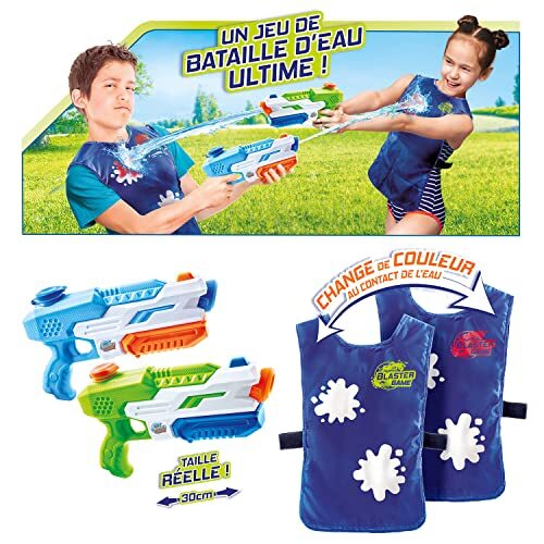 canal toys Hydro Blaster Game Waterracketset met 2 waterspuiten en 2 dossards met doelschijven