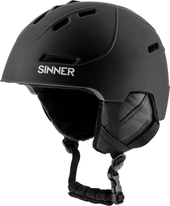 SINNER Silverton Skihelm - Mat Zwart - Unisex - Maat L (59-62cm)