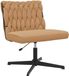 vidaXL Bureaustoel beige wolachtige stof