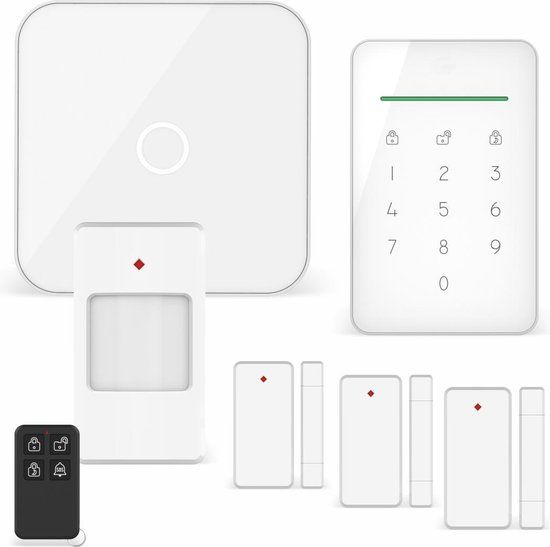 ELRO AS90S Home+ Slim Draadloos Alarmsysteem - Wifi - GSM Functie - Wit