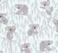 A.S. Création Kinderkamerbehang Lilly & Luis - Zwaar vliesbehang met koala ontwerp - 10,05 m x 0,53 m - Bruin, grijs, groen - Made in Germany - 771342