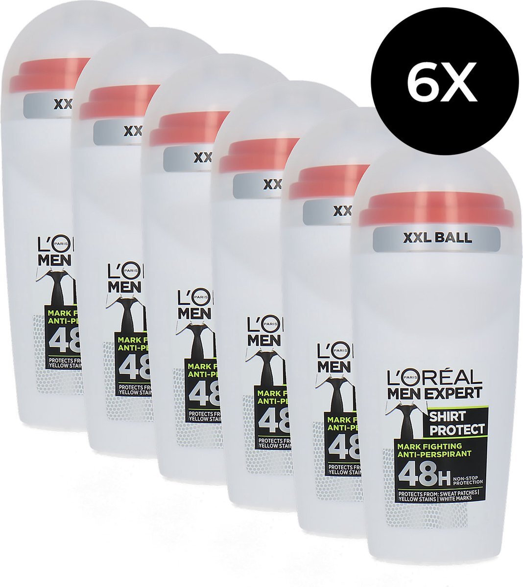 L'Oréal L'Oréal Men Expert Shirt Protect Deo Roller - 6 x 50 ml