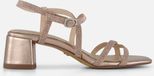 Tamaris Sandalen met hak goud Textiel - Maat 36