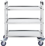 Vevor 3-Laags Mobiele Laboratoriumwagen Rvs 181kg Laboratoriumkliniek Medische Technologie