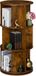Merkloos roterende boekenkast - 3 laags - 15 vakken - 104 x 50 cm - industrieel - bruin