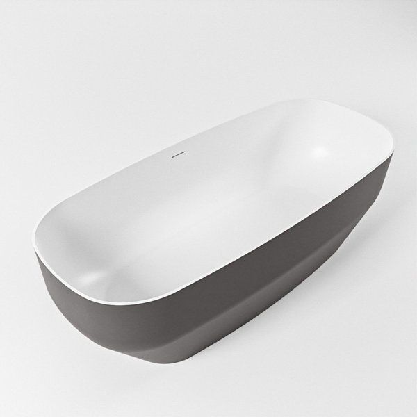 Mondiaz STONE Vrijstaand Bad - 170x75cm - Dark Grey - BK75341034