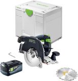 Festool HKC 55 KEB-Basic accu-cirkelzaag 18 V 160 mm borstelloos + 1x accu 5,0 Ah + Systainer - zonder oplader